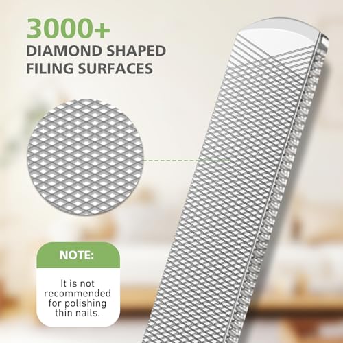 BALUCA Heavy Duty Metal Nail File for Thick Nails & Toenails