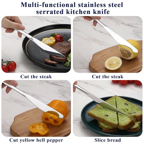 Berglander Stainless Steel Dinner Knives - 4-Piece Set for Dining