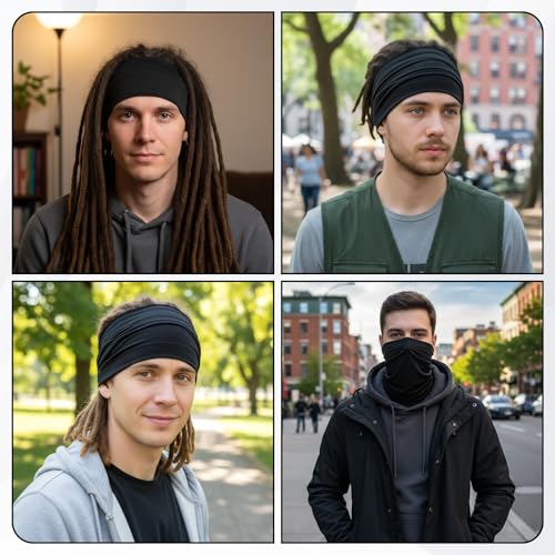Tweruna 2 PCS Elastic Dreadlock Cap Wide Stretchable Loc Sock for Hair Protection