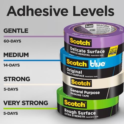 Scotch General Purpose Masking Tape 0.94 Inch x 1 Roll Indoor/Outdoor, Eco-Friendly