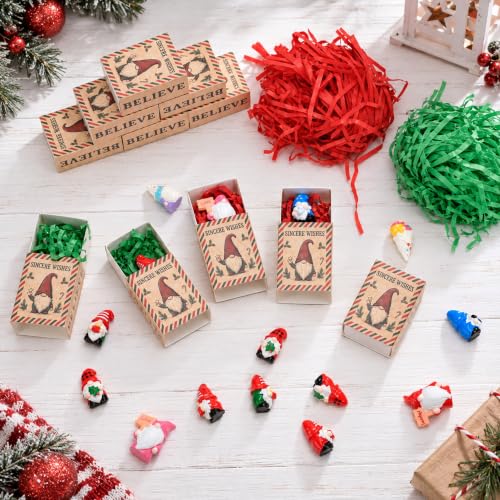 Christmas Emotional Gifts for Coworkers - 24 Pcs Employee Appreciation Set - Gnome Figurines & Gift Boxes