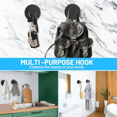 AMAZOPEN Heavy Duty Suction Cup Hooks - Removable Shower Towel Hooks