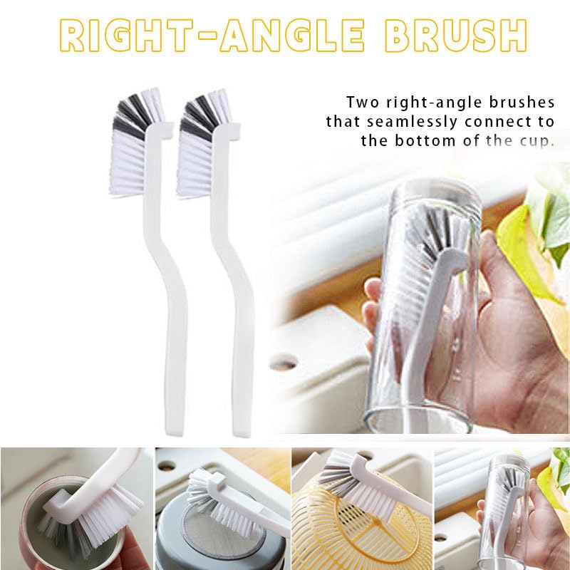 Crevice Cleaning Brush Set with Rubber Gloves - 12-Piece Kit for Home & Bathroom