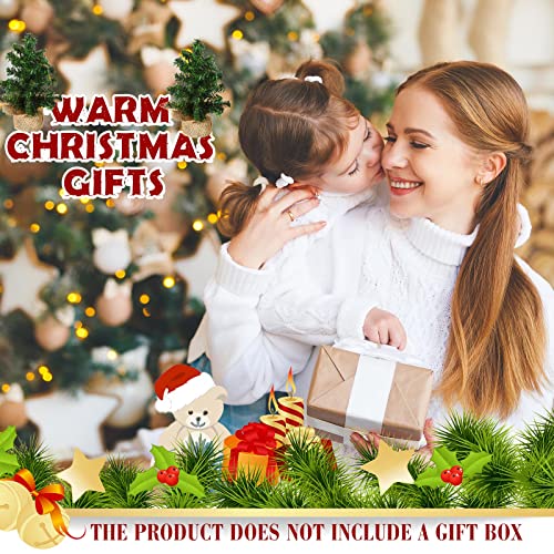 Mini Christmas Tree Set - 6 Pcs 7.87 Inch Tabletop Pine Decorations