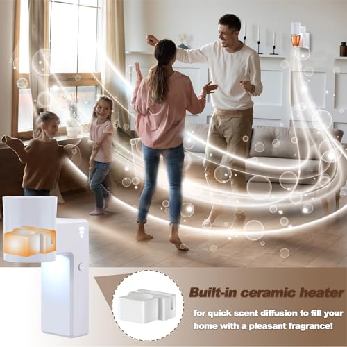 White Wall Fragrance Plug-In with Night Light & 3-Speed Diffuser
