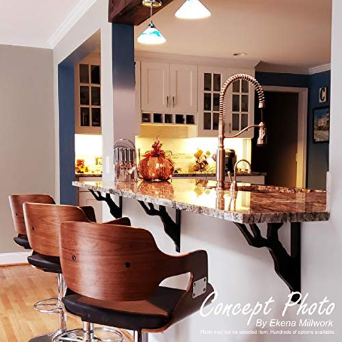Ekena Millwork BKTM02X05X08TBR 2" W x 5 1/2" D x 8" H Bradford Wrought Iron Bracket (Triple Center Brace)