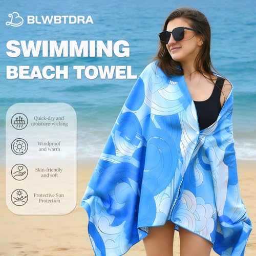 Pink Microfiber Beach Towel 71"x32" Quick Dry & Sand Free