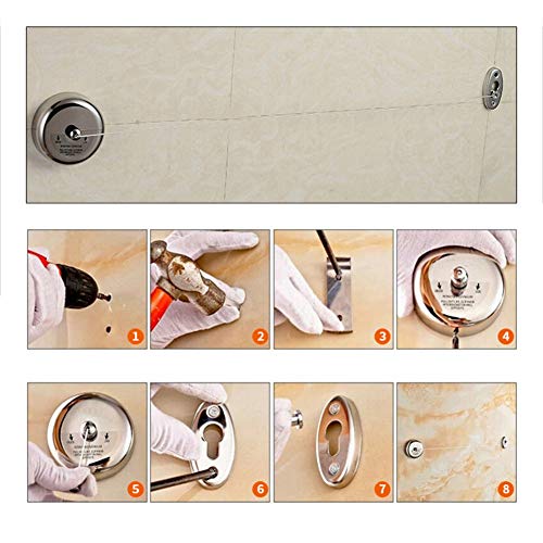 Retractable Clothesline - Durable 304 Stainless Steel for Indoor & Outdoor Use