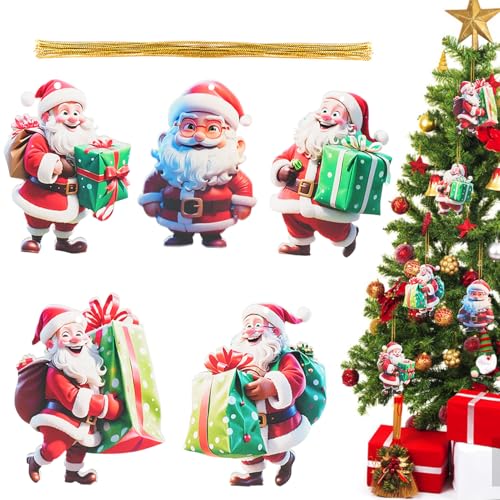 Santa Claus Acrylic Ornaments 2025 Holiday Tree Decor