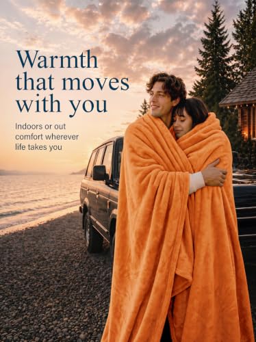 Utopia Bedding Throw Blanket 50x60 Inch Fleece Bed Cover Burnt Orange