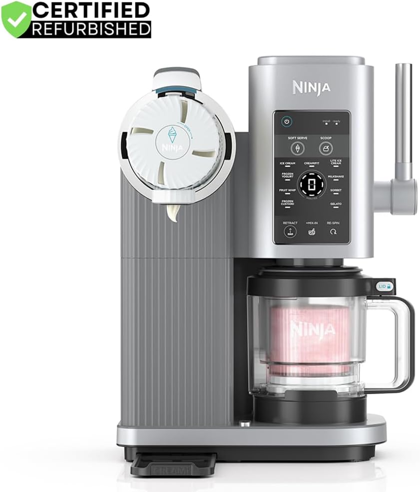 Ninja NC701 CREAMi Swirl 13-in-1 Soft Serve Ice Cream Machine - Renewed with 2-Year CPS Protection Pack