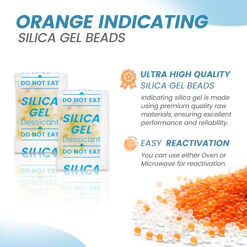 50 Pack 5g Silica Gel Packets - Moisture Absorbers for Storage