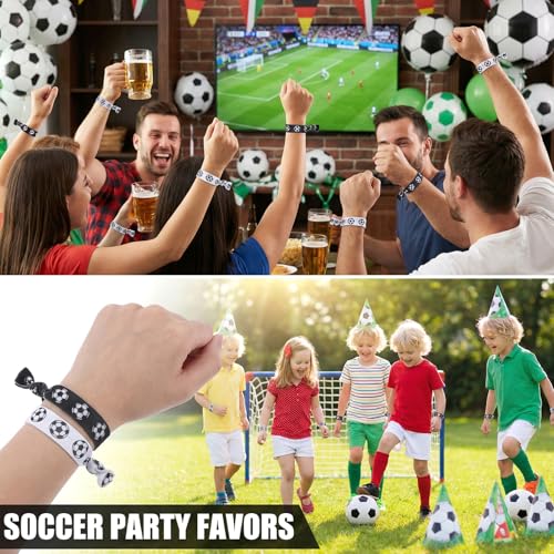 Nogeqi 10 Pcs Soccer Hair Ties Elastic No Crease Ribbon for Girls