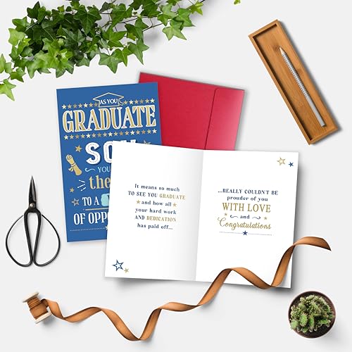 Meaningful Graduation Card Gift for Son from Mom & Dad