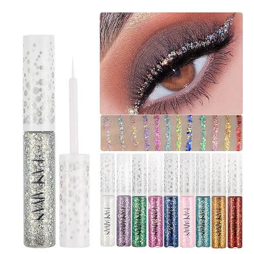 R.Y.M Liquid Glitter Eyeliner Silver Metallic Shimmer Eyeshadow Makeup