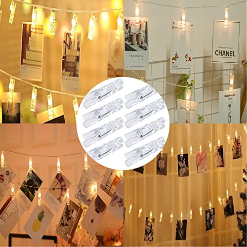 20 Clear Plastic Mini Clothes Pins for Crafts & Laundry