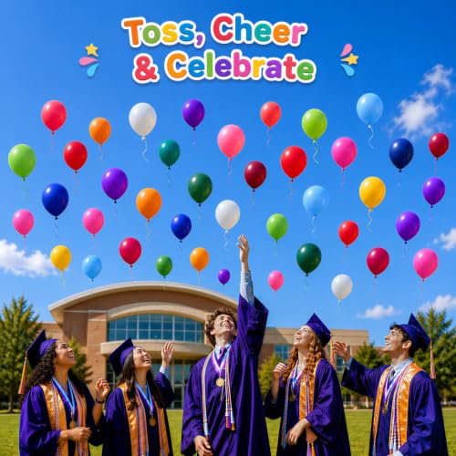 120 Count Assorted 12-Inch Latex Balloons - Vibrant Party Decor