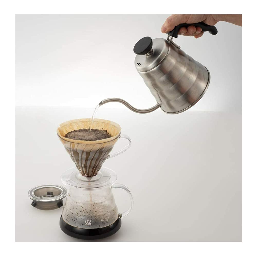 Hario V60 "Buono" Gooseneck Coffee Kettle, 700ml, Stainless Steel, Silver