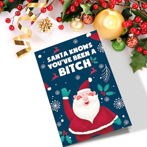 Spercy Hilarious Christmas Card for Bestie - Funny Holiday Card