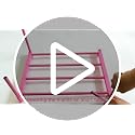 LNYZQUS 4-Tier Pink Shoe Rack Organizer - Stackable Kids Shoe Shelf