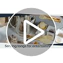 7-Inch Gold Stainless Steel Serving Tongs - 6 Pack for Buffet & Parties