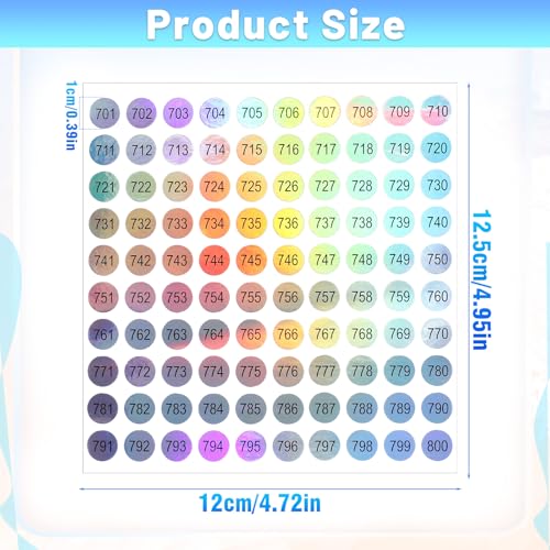 Bremorou 1-1000 Consecutive Number Stickers - 10mm Holographic Self-Adhesive Labels for Nail Polish & Inventory