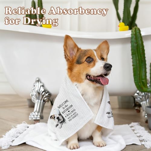 Funny English Bulldog Hand Towels - Decorative 16x24 Inch Gift