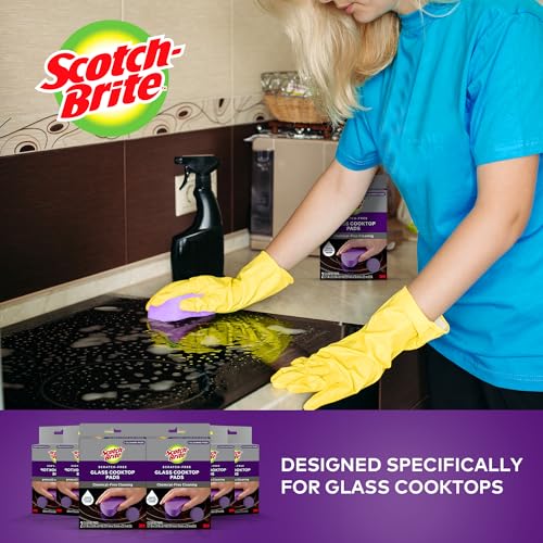 Scotch-Brite Scratch-Free Glass Cooktop Cleaning Pads - 12 Pack