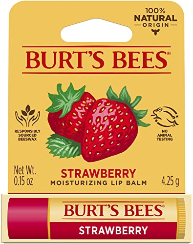 Burt's Bees Moisturizing Lip Balm, Strawberry, 0.15 oz