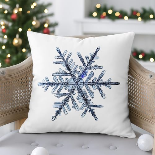 Emvency Christmas Snowflake Throw Pillow Covers 20" x 20" (Set of 2)