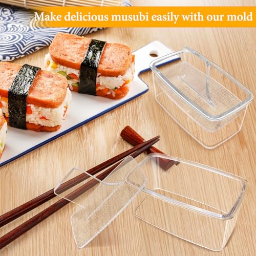 Clear Musubi Maker Set - 2 Non-Stick Molds & 2 Rice Ladles
