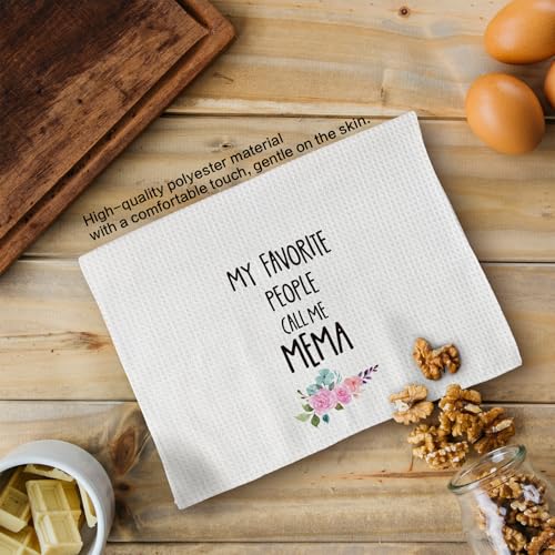 Call Mema Kitchen Hand Towels Gifts for Grandma Christmas Tea Towels 16x24 Inch