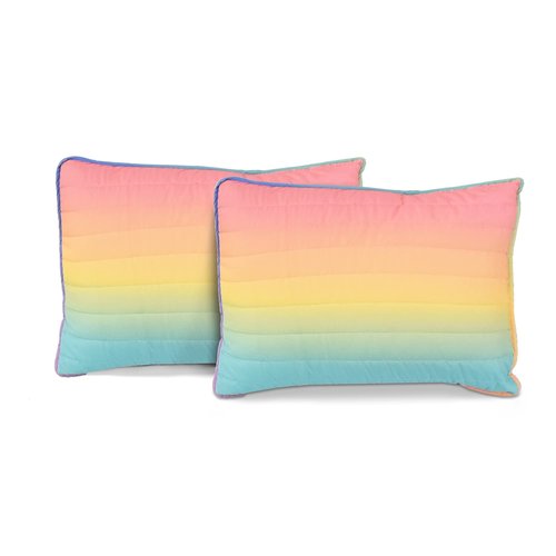 Lush Decor Rainbow Ombre 3 Piece Quilt Set, Full/Queen, Rainbow & Turquoise
