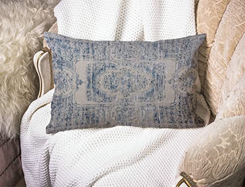 Vintage Carpet Pattern Throw Pillow Cover - 12x20 Inches