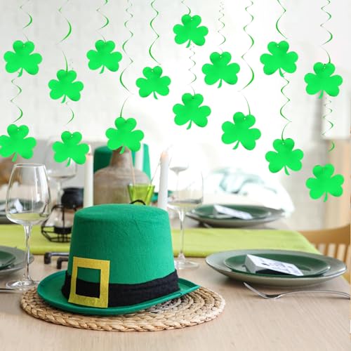 30Pcs Green Swirl Decorations for St. Patrick's Day Party