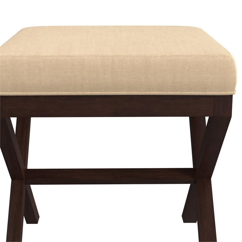 Hillsdale Morgan Upholstered Backless Vanity Stool for Make up Room or Bathroom, Espresso
