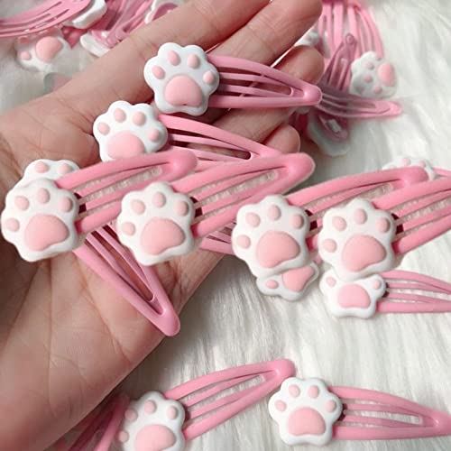 NUEAYMS Cartoon Cat Metal Snap Hair Clip Cute Hairpin for Girls