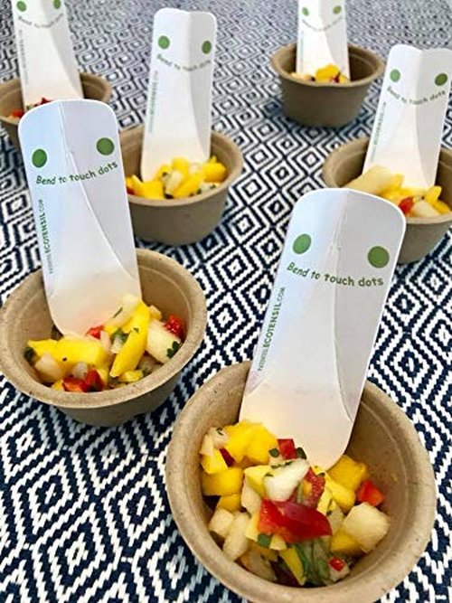 EcoTaster® Mini Bulk Case of 2,500 Compostable, Disposable, Plastic-Free Tasting Spoons 3.25" (83mm)