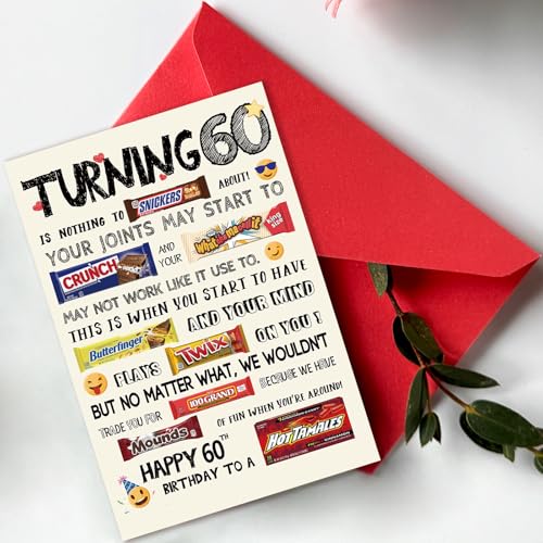 Funny 60th Birthday Card for Him/Her - Unique Gift Idea