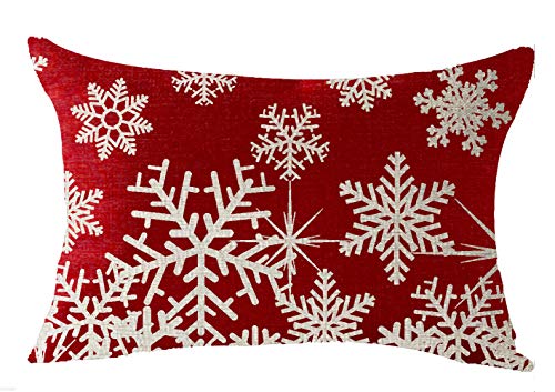 Christmas Snowflakes Decorative Throw Pillow Cover 12x20"