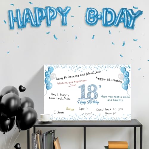 Large 18th Birthday Card - Vintage 2008 Signature Book with Envelope