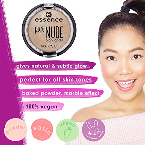 Essence Pure Nude Baked Powder Highlighter - Natural Radiance Face Glow