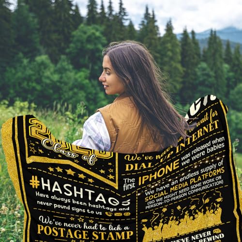 Class of 2026 Graduation Blanket 60x50 Inches - Personalized Commencement Gift for Her & Him