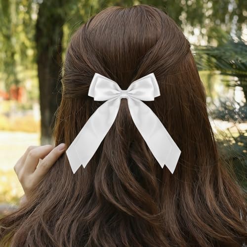 Hotalisona Satin Hair Bows for Women and Girls 4-Piece Clip Set
