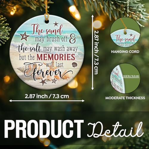 Beach Christmas Ornaments - Coastal Sea Shell Design, Perfect Holiday Decor