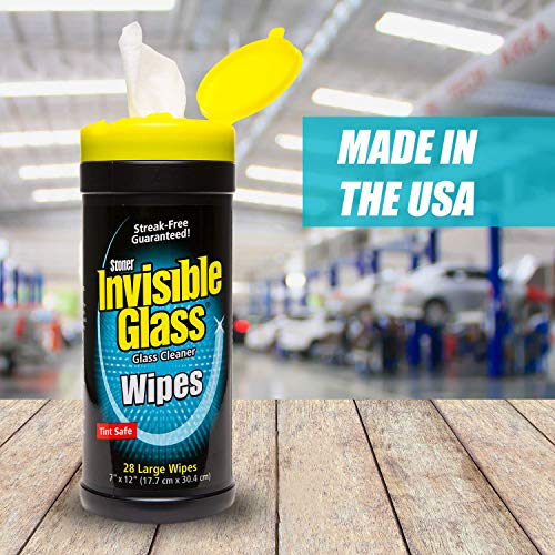 Invisible Glass Streak-Free Cleaning Wipes, Ammonia-Free, 28-Count (2-Pack)