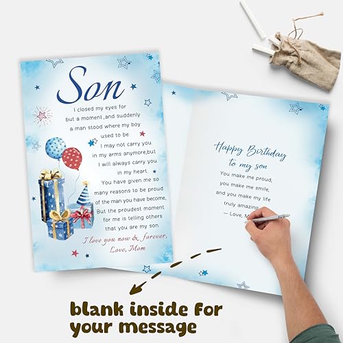 Heartfelt Birthday Greeting Card for Son from Mom - My Son Edition