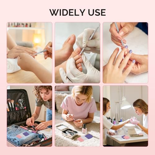 MelodySusie Nail Sandpaper Sheets & Stainless Steel Cuticle Pusher Set