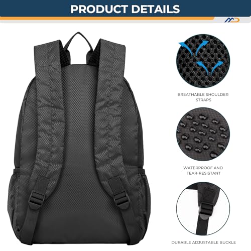 20L Ultra Lightweight Packable Backpack£¬Handy Foldable Waterproof Daypack for Travel, Collapsible Hiking Backpack Camping Outdoor Cycling Backpacking Women & Men, Black