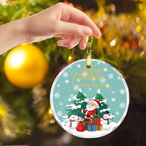 2025 Crystal Christmas Ornament - Shiny Round Hanging Decor